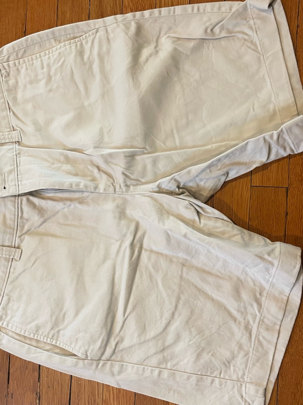 J. Crew Men's Cream Flat-Front Chino Shorts